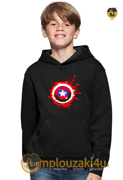 Captain-America-logo-kid-hoodie